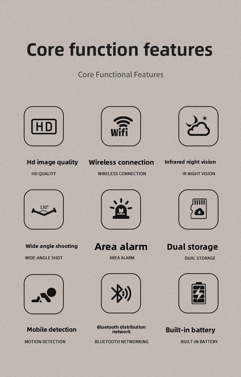 C1 Smart WIFI Small Wide-Angle HD Home Security Night Vision Surveillance Camera_voghion.com