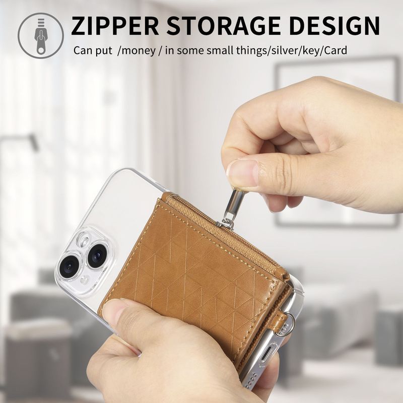 TechGlobe Back Sticker Holder Case Compatible With Multiple Phone Models Card Insert Storage Stand Coin Clip Exquisite Lanyard In_voghion.com