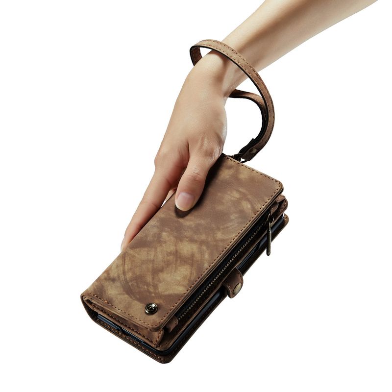 Applicable Galaxy Z Fol4 Leather Case Card Samsung Z Fol5 Phone Case Multi-Function Folding Wallet_voghion.com