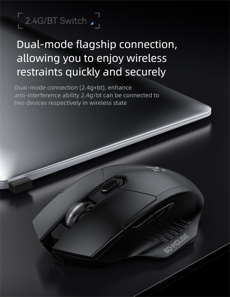 Wireless Dual-Mode Bluetooth Rechargeable Office Comfortable Desktop Laptop Universal Mouse Business Special_voghion.com
