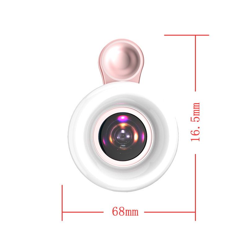15X Ro For Mobile Phone Selfie Live Lamp Camera Lens With LED Ring Flash Smartphone Fill Light Universal_voghion.com