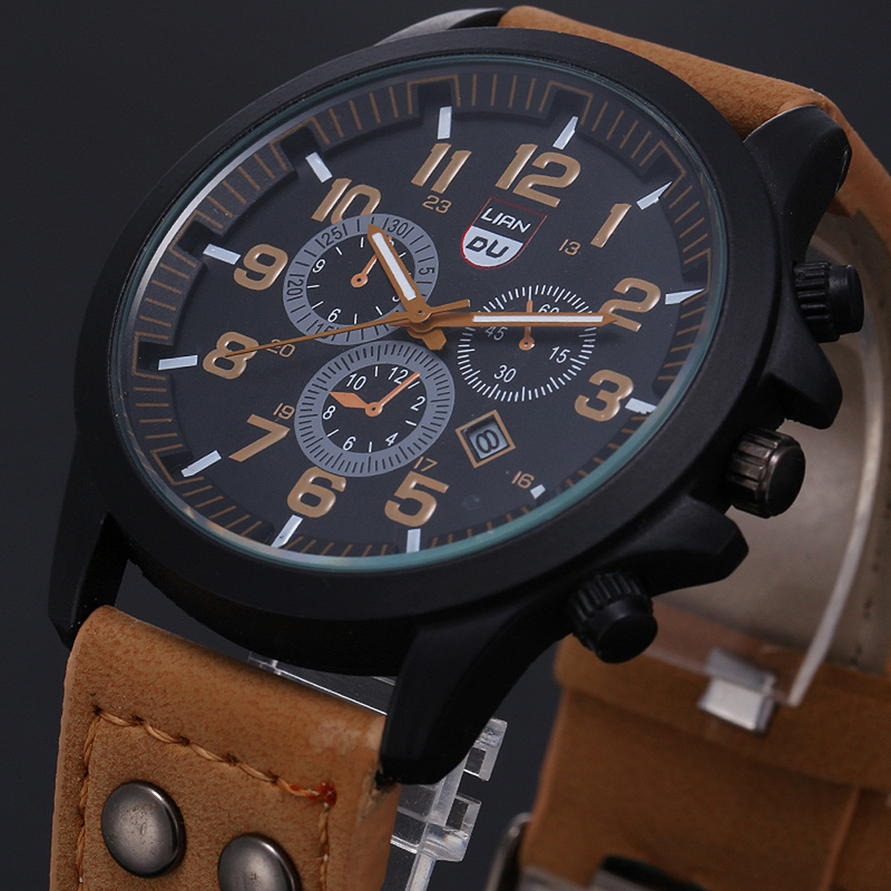 OLEVS Men's Quartz Watch Fashion Simple Business Belt Quartz Watch_voghion.com