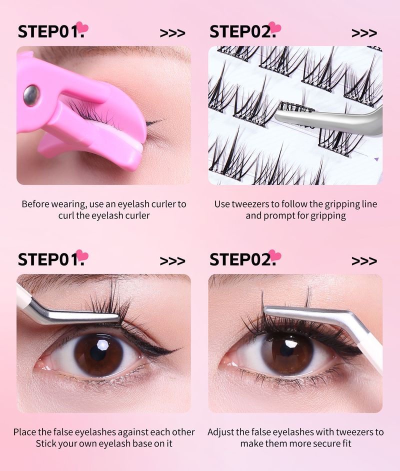 Eyelashes Set False Eyelashes False Eyelashes Glue Free Self Adhesive Sunflower Natural Simulation Makeup_voghion.com