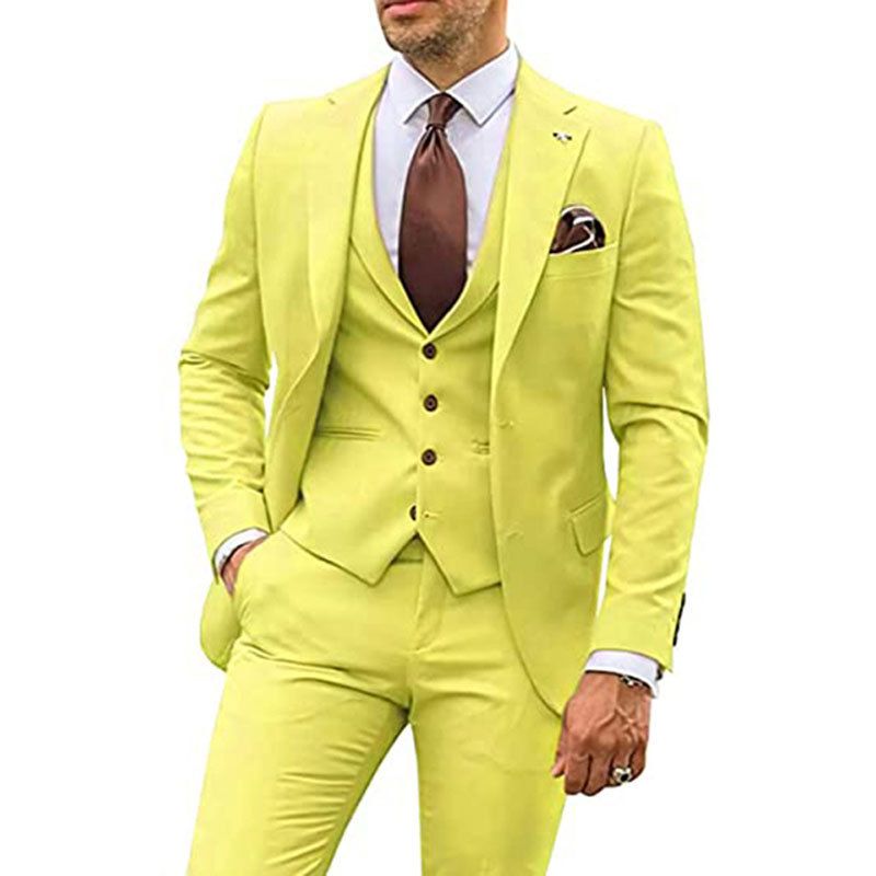 Ropa para hombre, traje de novio, traje de negocios, traje de tres piezas para banquete de boda, traje para hombre_voghion.com