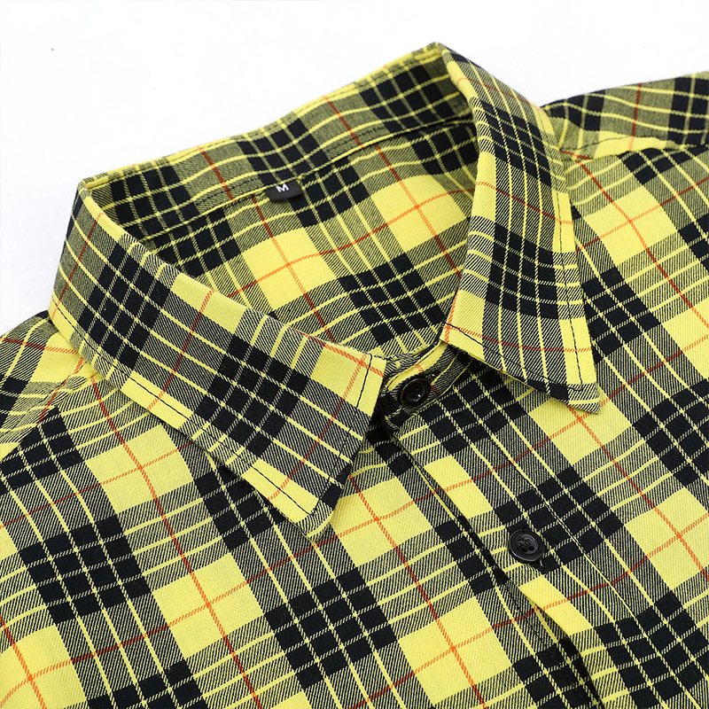 Camicie hawaiane casual da uomo transfrontaliere camicie a maniche corte da uomo del commercio estero camicie da uomo all'ingrosso camicie a quadri europee e americane_voghion.com