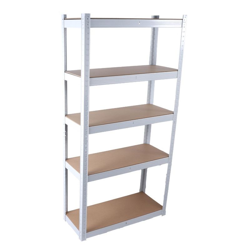 Scaffali per organizzazione Unità 5 ripiani pesanti bianchi per garage Scaffali per stoccaggio di utilità regolabili Scaffale per servizio Scaffale multiuso in metallo laminato_voghion.com