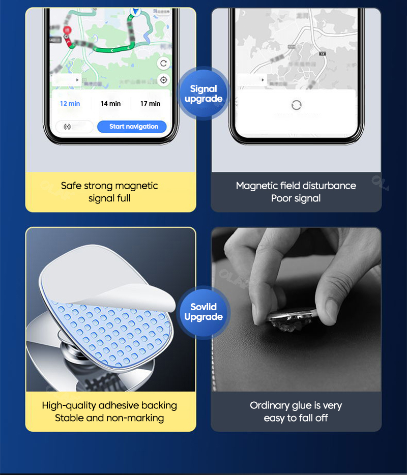 samochód magnetyczny Metalowy uchwyt do telefonu komórkowego do montażu na desce rozdzielczej uchwyt do smartfona GPS w samochodzie obsługuje iPhone Xi smart_voghion.com