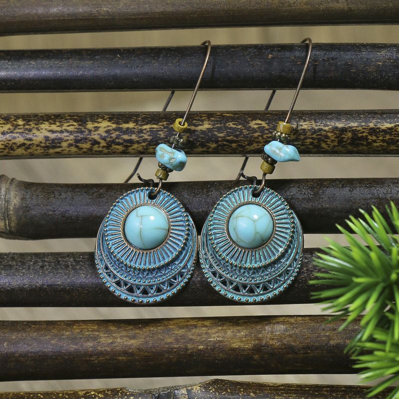 Ouerréng am ethnesche Stil am Retro-Geometresche Quasten-Stil fir Fraen, méi Stéck Antiklegierung, iwwerdriwwe Ouerschmuck_voghion.com