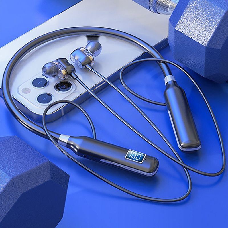 Hoogwaardige digitale ruisonderdrukking oortelefoon LED Intelligent Fidelity draadloze Bluetooth nekband stereo oordopjes voor_voghion.com