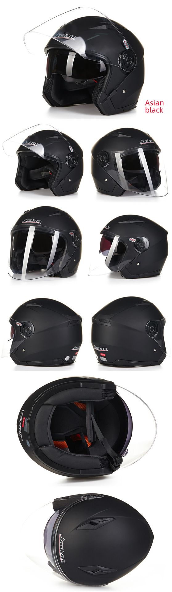Four Seasons Universal-Doppellinsen-Motorradhelm 3/4 Halbhelm Motorradhelm für Elektrofahrzeuge_voghion.com