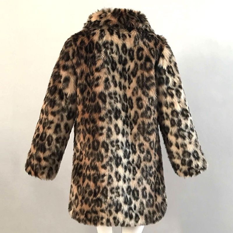 Damenbekleidung Neuer Leopardenpelzmantel Winter dicker warmer langärmeliger Slim Fit Pelzmantel_voghion.com