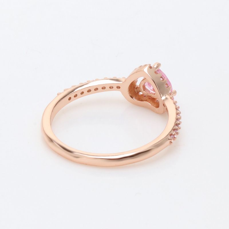 Fehér Réz Gyűrű Nemes Szív Gyűrű Új Szív Alakú Gyémánt Rózsaszín Arany Gyémánt Gyűrű Női Ajándék_voghion.com