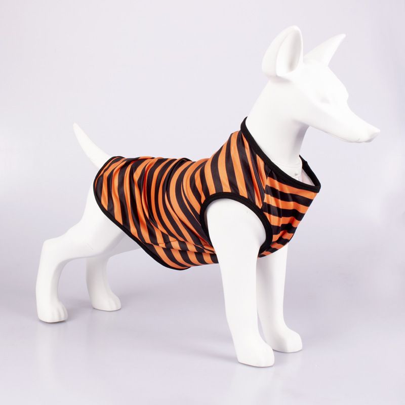 2025 Spring Summer Thin Pet Vest Striped Round Neck T-Shirt Small Medium Dogs Cooling Dog Clothes_voghion.com