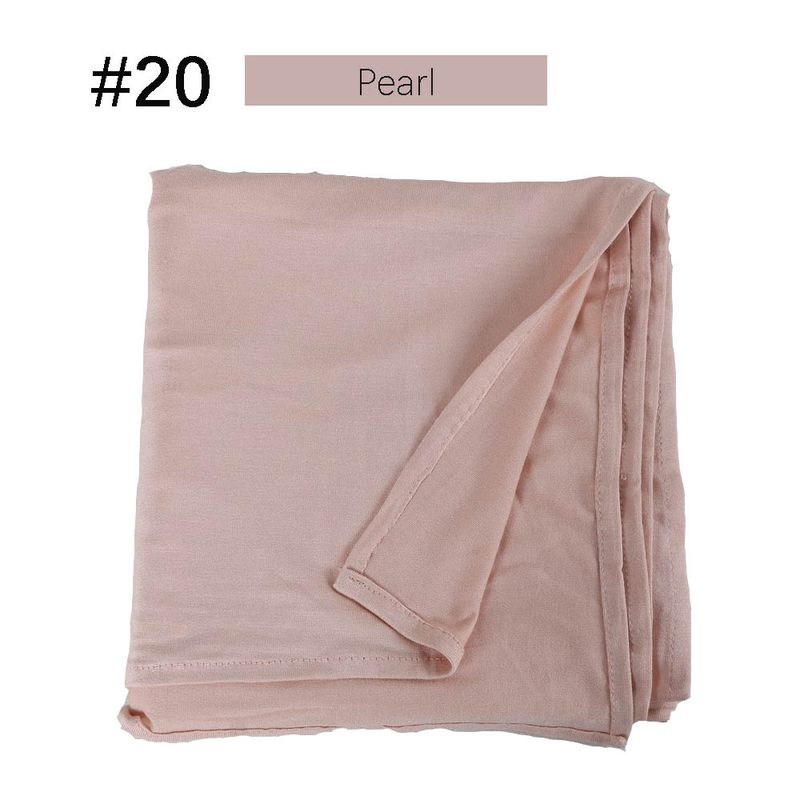 Jednobojni ženski, jednostavni modni turban, svilenkasti pamučni topli šal_voghion.com