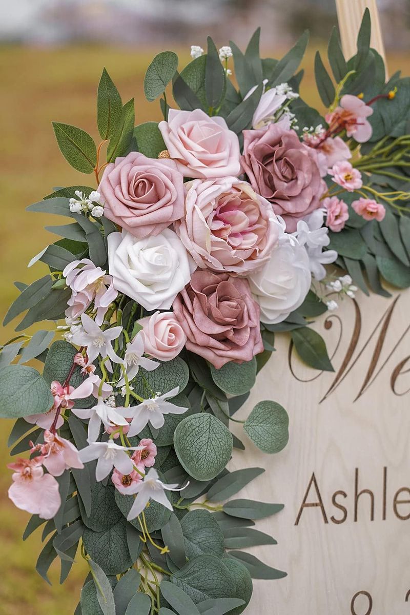 Stuhlrückenblumen Neue Simulationssträuße High-End-Hochzeitstisch-Treppendekoration Handgemachte DIY-Fertigprodukte_voghion.com