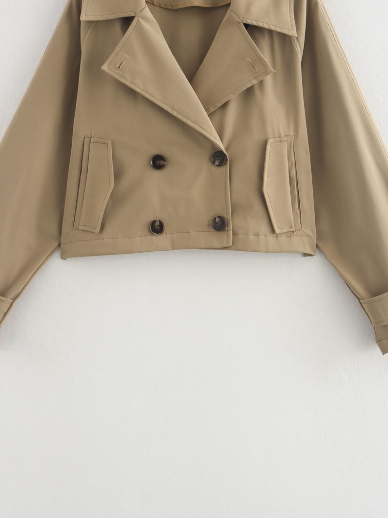 Damenbekleidung 2024 Herbst/Winter neue Street Fashion Trenchcoat Stil Kurzjacke_voghion.com