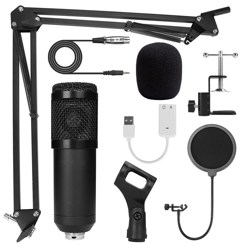 bm 800 Studio Profesyonel mikrofon bm800 Bilgisayar için Kondenser Ses Kayıt Mikrofonu_voghion.com