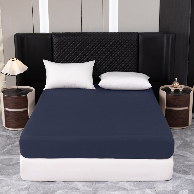 Solid Color Fitted Mattress Protector - Waterproof & Dustproof (Elastic Deep Pocket Hypoallergenic Breathable Fabric Universal Size)_voghion.com