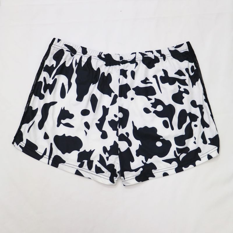 pantaloni corti sexy taglie forti in pizzo trasparente patchwork casual pantaloncini tuta_voghion.com