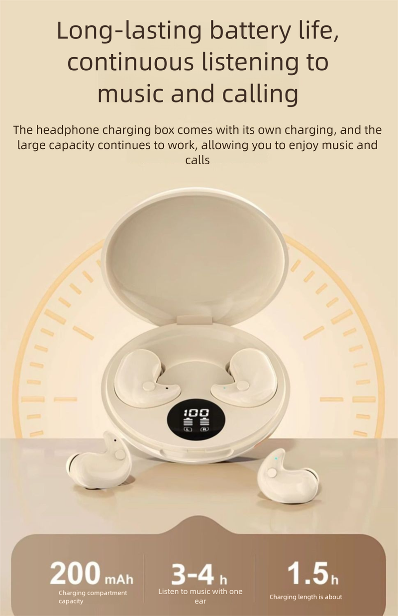 2025 Nieuwe slaaphoofdtelefoon Ultralange batterijduur Hoogwaardige Bluetooth draadloze ruisonderdrukking Mini Ultradun_voghion.com