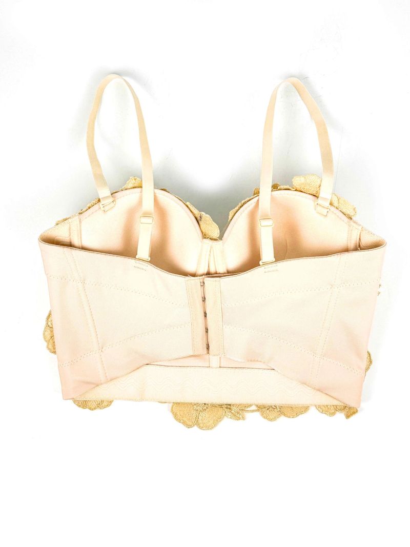 Damenbekleidung Dreidimensionales, mit Blumen und Diamanten besetztes, körperformendes Tube-Top für die Oberbekleidung Straps-BH für Damen_voghion.com