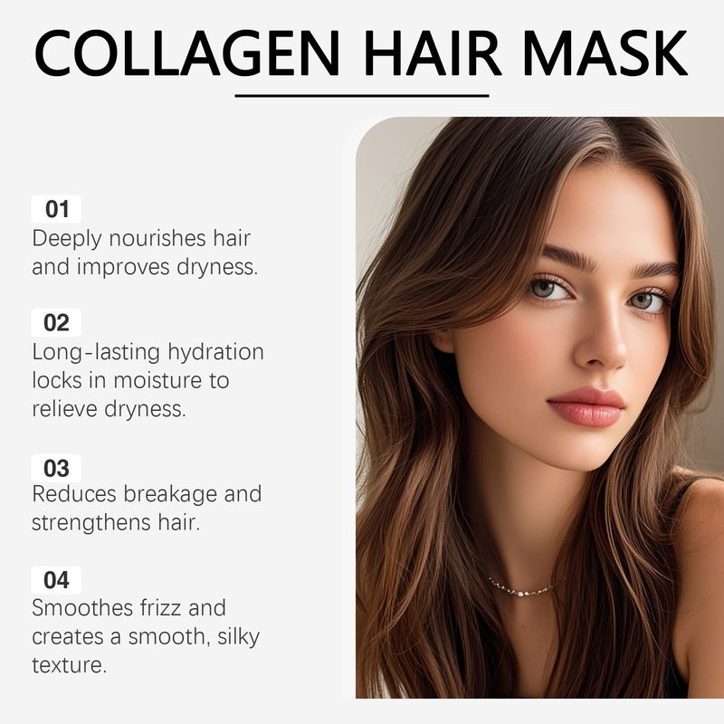 Maschera per capelli morbidi, naturali e soffici, nutriente e idratante profonda Hoegoa_voghion.com