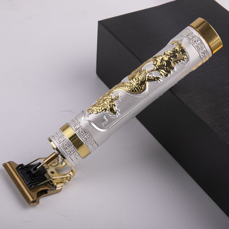 Cortadora eléctrica multifuncional Ruixingst de gran potencia, color blanco dorado, cabezal de corte en forma de T, cortadora de cabello, suministro para peinado._voghion.com
