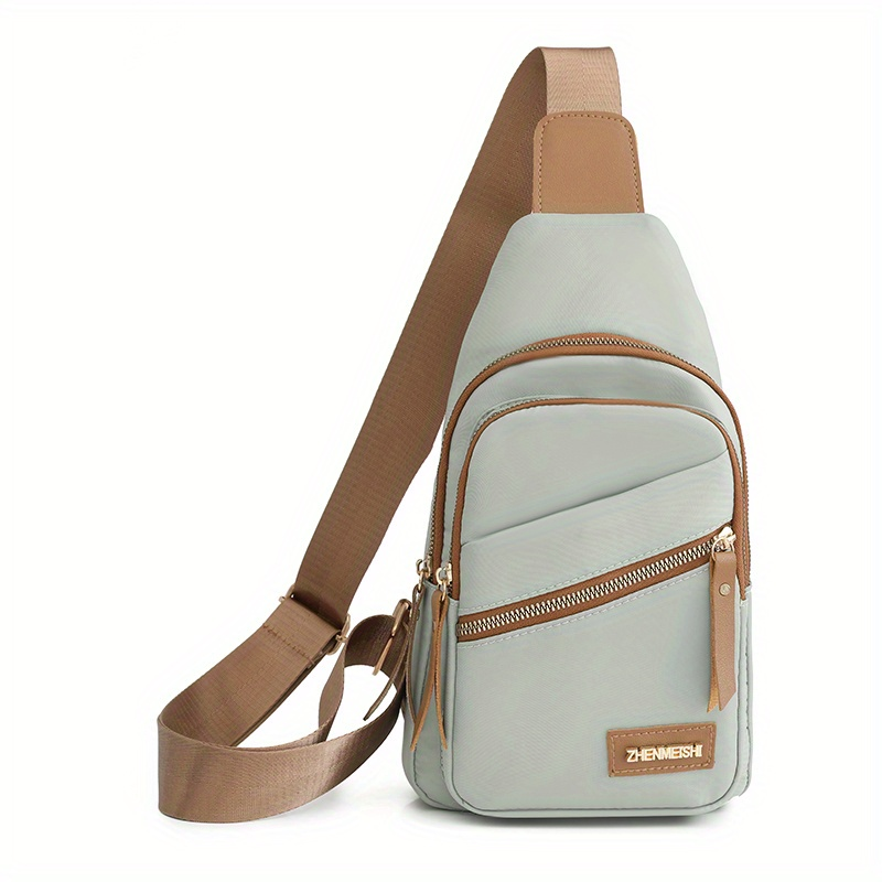 Modische, multifunktionale Brusttasche mit Reißverschluss und verstellbarem Schultergurt_voghion.com