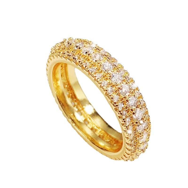 Anello unisex di lusso esagerato Huitan in platino placcato in rame con gioielli in zircone_voghion.com