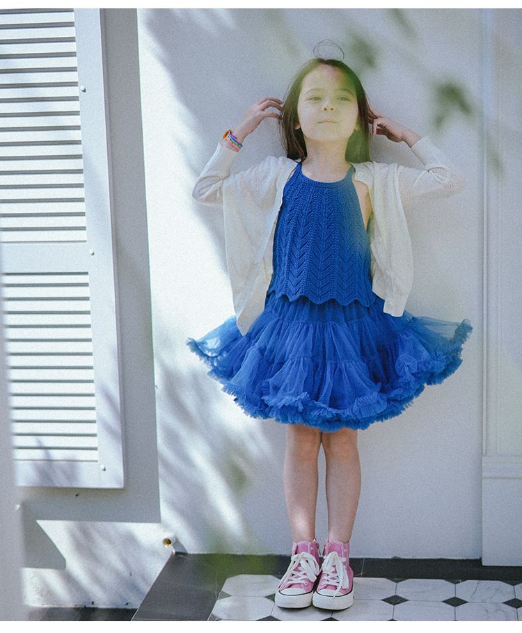 "Breathable Knit Cardigan For Girls – Lightweight Summer Cover-Up With Hollow Design & UV Protection"_voghion.com