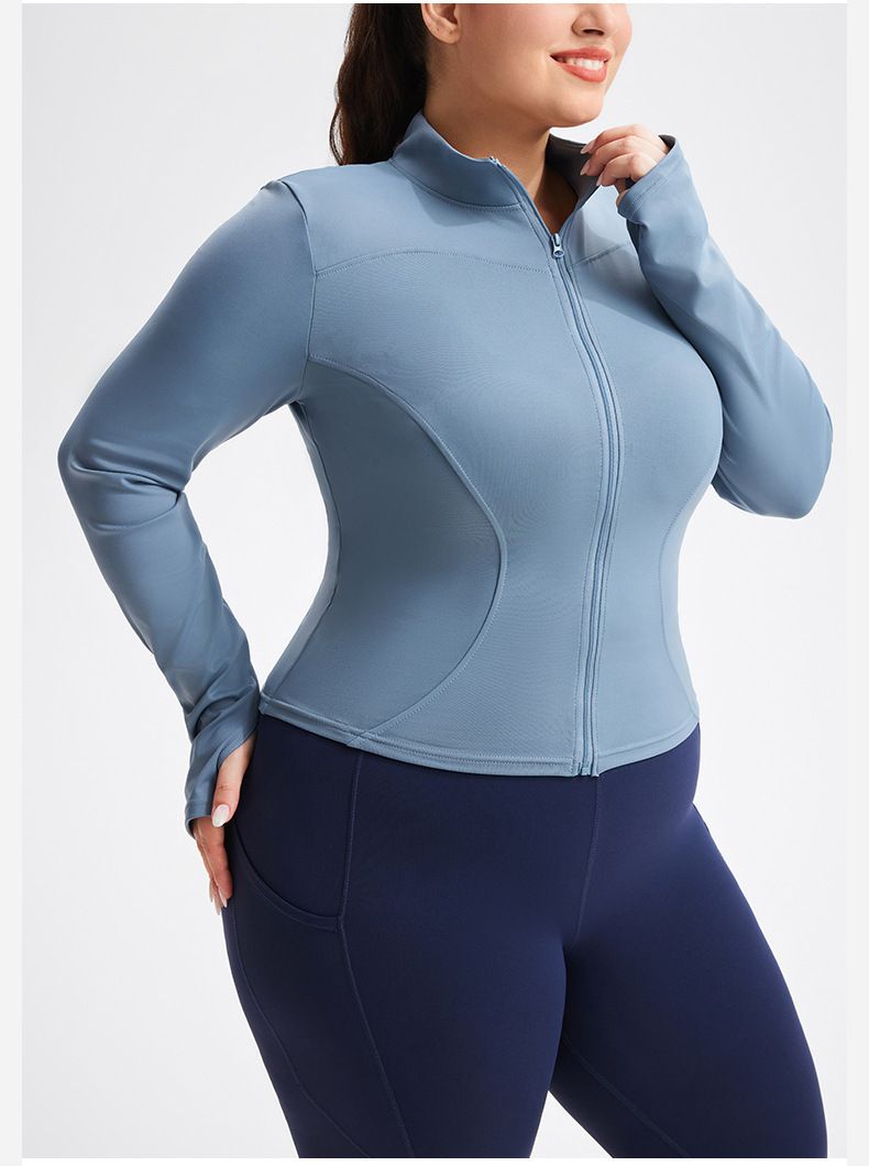 Ženska oblačila, hitro sušeča športna jakna za zaščito pred soncem, dolgi rokavi, ženska jopa z zadrgo, oprijet top, tek, fitnes, joga oblačila_voghion.com