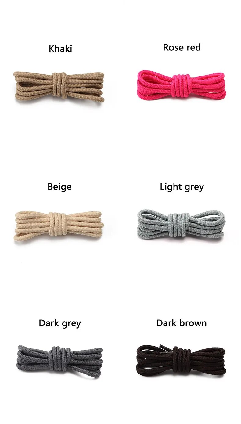 Lacci classici rotondi Scarpe da ginnastica in poliestere resistente Lacci per scarpe Stivali solidi Lacci per scarpe 70/90/120/150 cm 1 paio gratuito_voghion.com