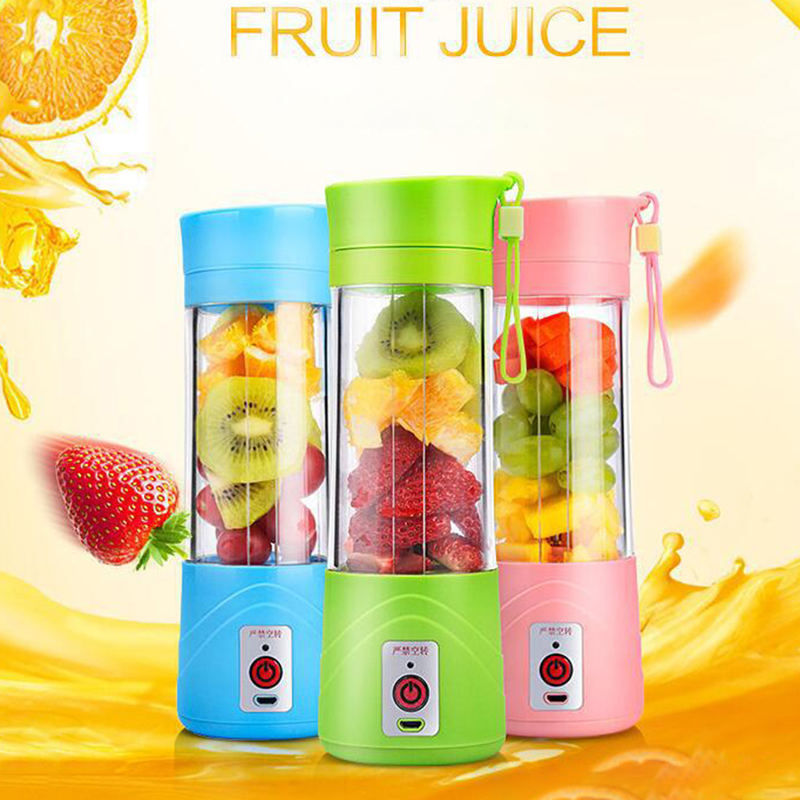 Langmayue 400ml Φορητό USB ηλεκτρικό αποχυμωτή φρούτων Smoothie Maker Blender Squeezer Bottle-Blue_voghion.com