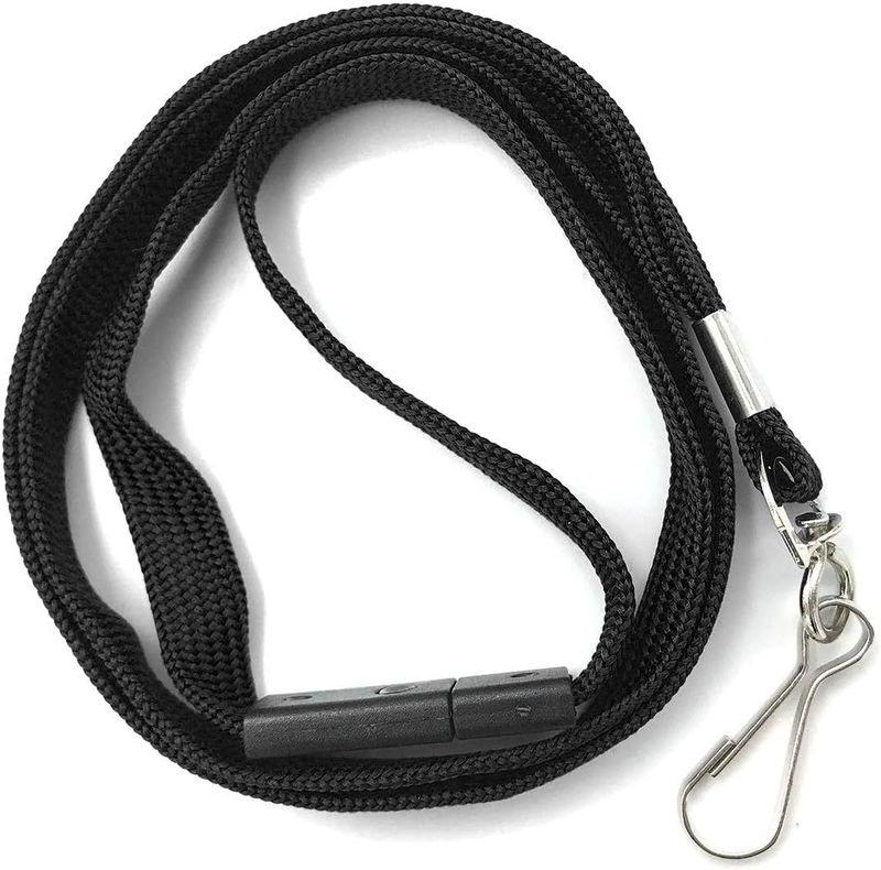 Cross-border 10mm Hollow Lanyard Rotating J-shaped Hook Clip Badge Mobile Phone Sling Camera Trendy Neck Lanyard_voghion.com