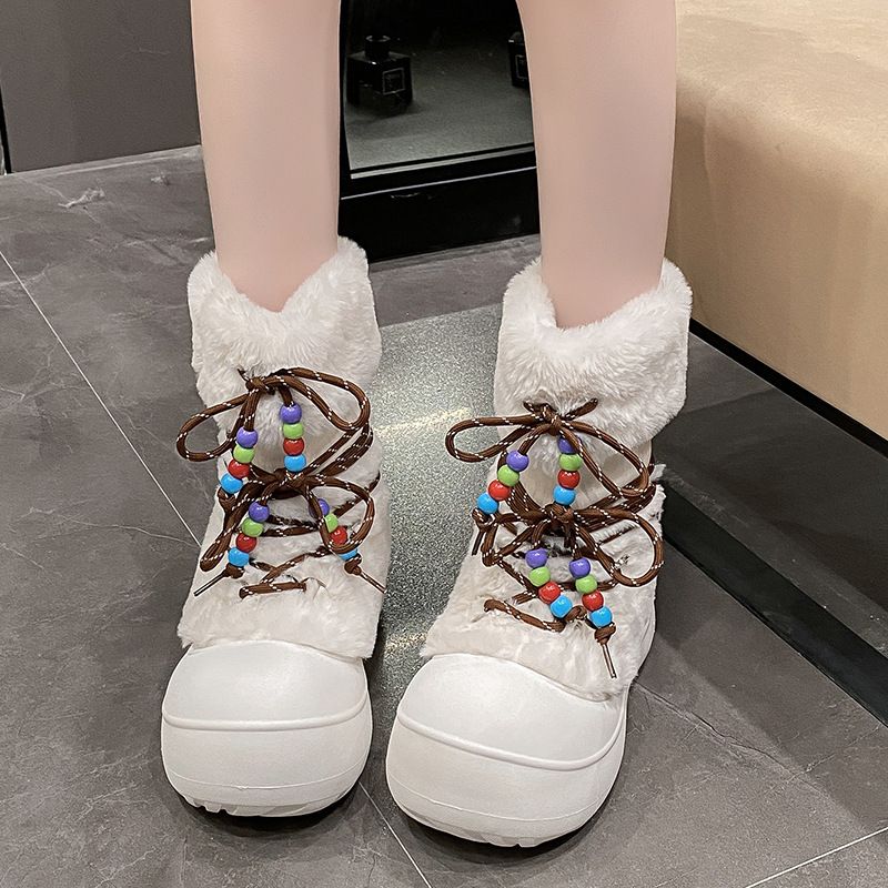 Stivaletti invernali da donna con suola spessa_voghion.com