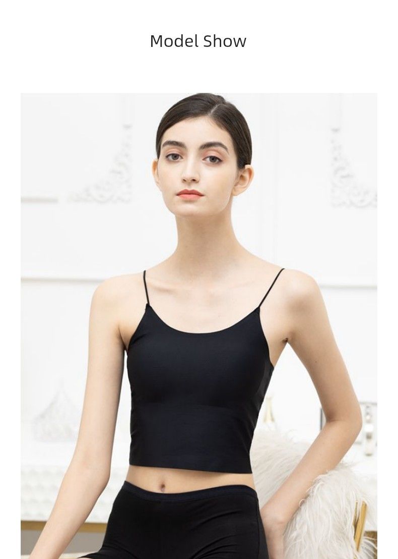 Reggiseno modellante in seta di ghiaccio, anti-malfunzionamento dell'armadio, con base avvolgente, top con camera d'aria, spalline imbottite, abbigliamento esterno_voghion.com