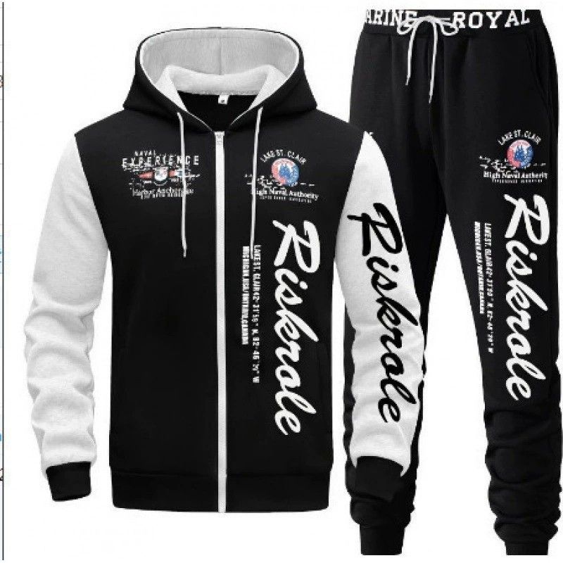 Lässiges Herren-Set aus Kapuzenpullover und Jogginghose – Atmungsaktives Polyester-Zweiteiler-Outfit für Fitnessstudio, Streetwear und Freizeit_voghion.com