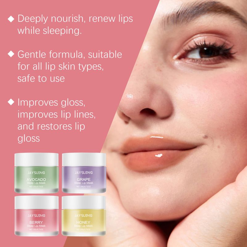 Sovende leppemaske, fuktighetsgivende og fuktighetsgivende, rensende, sover og fuktighetsgivende lepper om natten_voghion.com