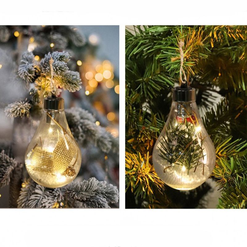 Lot de 5 guirlandes lumineuses transparentes à LED pour sapin de Noël, luminaire décoratif d'intérieur, idéal pour le Nouvel An ou Noël_voghion.com
