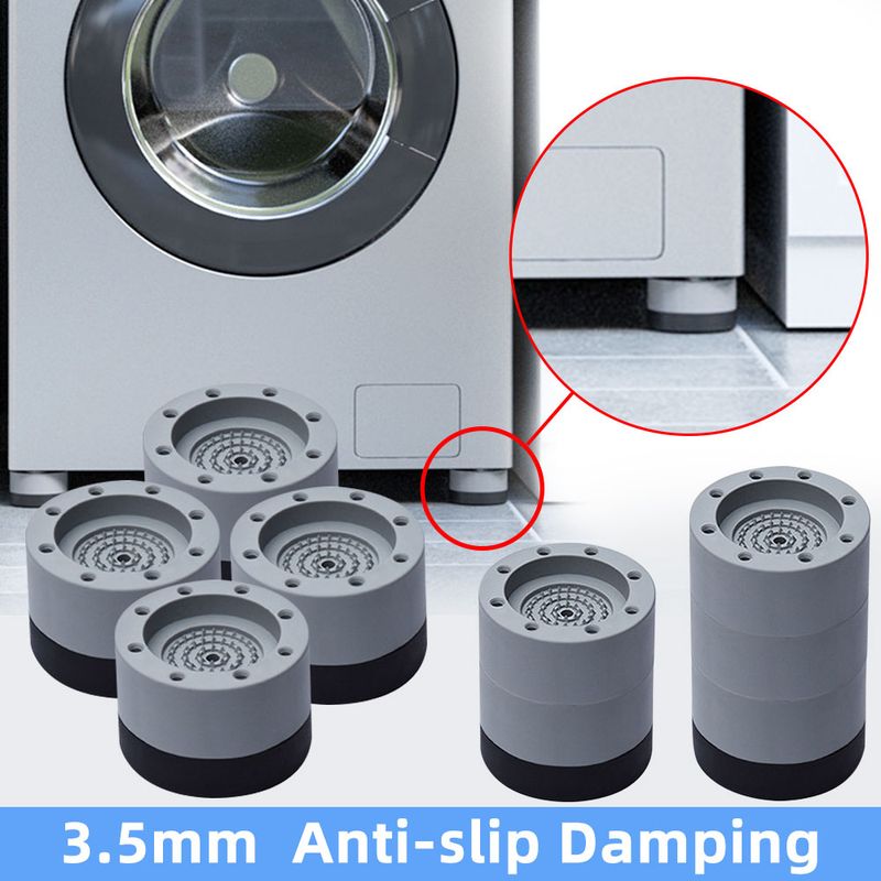 4 stuks anti-vibratie pads wasmachine rubberen voetjes mat anti-vibratie pad universele geluiddempende meubellift voet basis_voghion.com