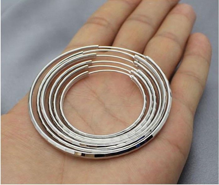 Orecchini a forma di fiore a forma di diamante coreano alla moda, orecchini a cerchio grandi placcati in argento esagerati_voghion.com