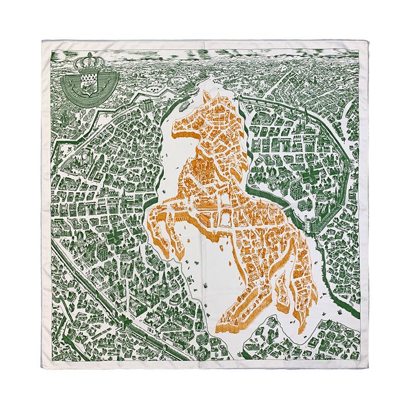 City Of Steeds Suzy Bedrucktes Seidentuch (90 cm) im gleichen Stil, klein, für Damen, Sonnenschutz, großes quadratisches Kopftuch_voghion.com