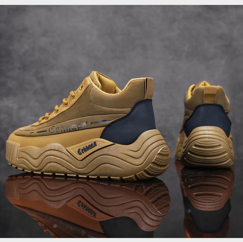 Héich Wanter rutschfest a verschleißbeständeg Sécherheetsschong fir Baustellen, Männer Outdoor Sportschuhe mat décker Sohle_voghion.com