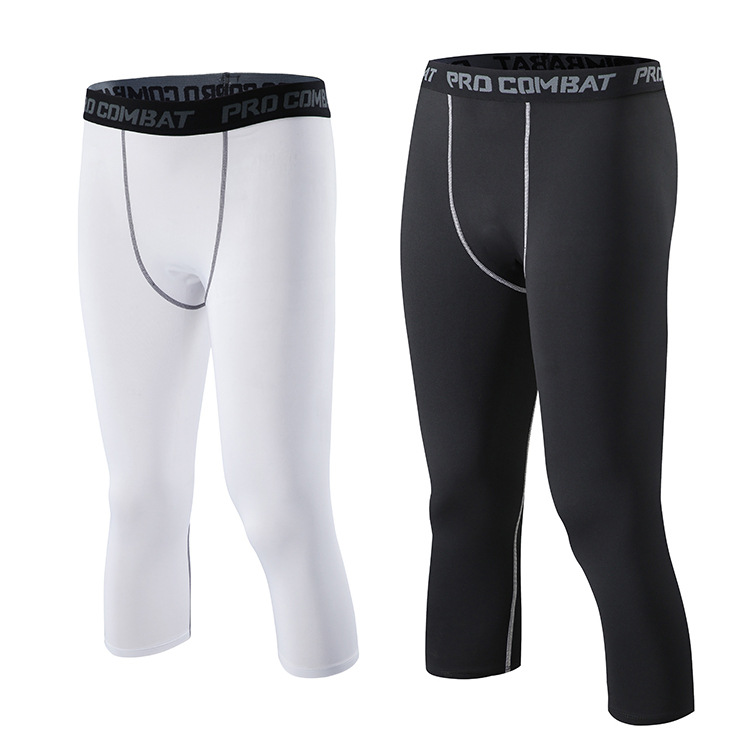 Colanți sport pentru bărbați, îmbrăcăminte de baschet cu uscare rapidă, pantaloni sport elastici de înaltă calitate, pantaloni de compresie pentru alergare și fitness_voghion.com
