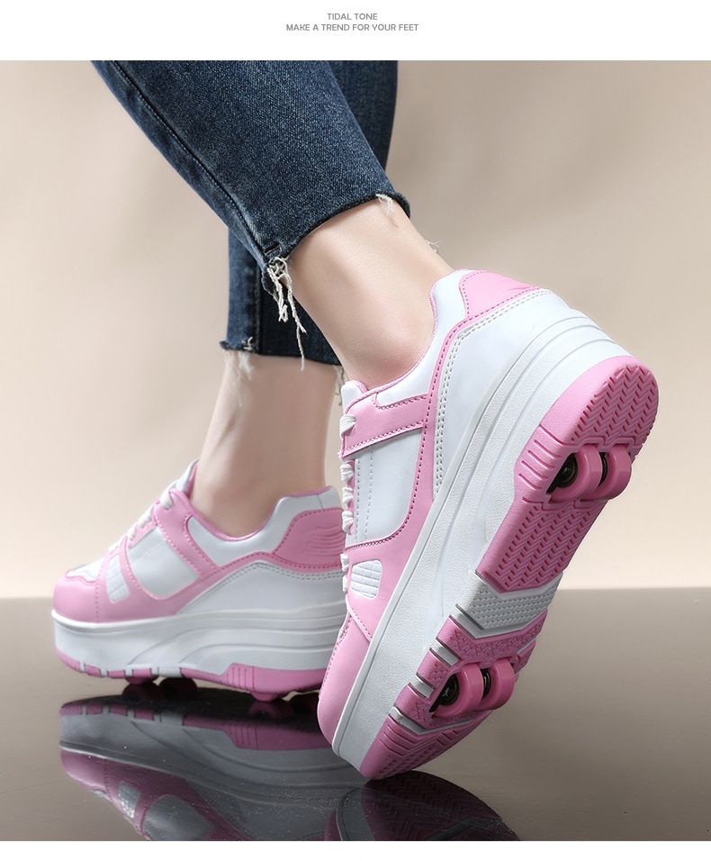Grenzüberschreitender E-Commerce Heelys Rollschuhe mit vier Rädern für Mädchen, Schrumpfschuhe für Erwachsene mit Rädern, Hersteller-Spot-Charge_voghion.com