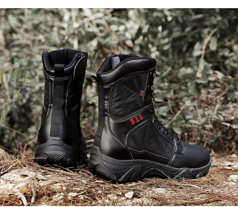 Outdoor-High-Top-Stiefel für Herren, rutschfest, stoßdämpfend, dicke Sohle, Stiefeletten für Herren, langlebig, bequem, atmungsaktiv, Freizeitschuhe für Herren_voghion.com