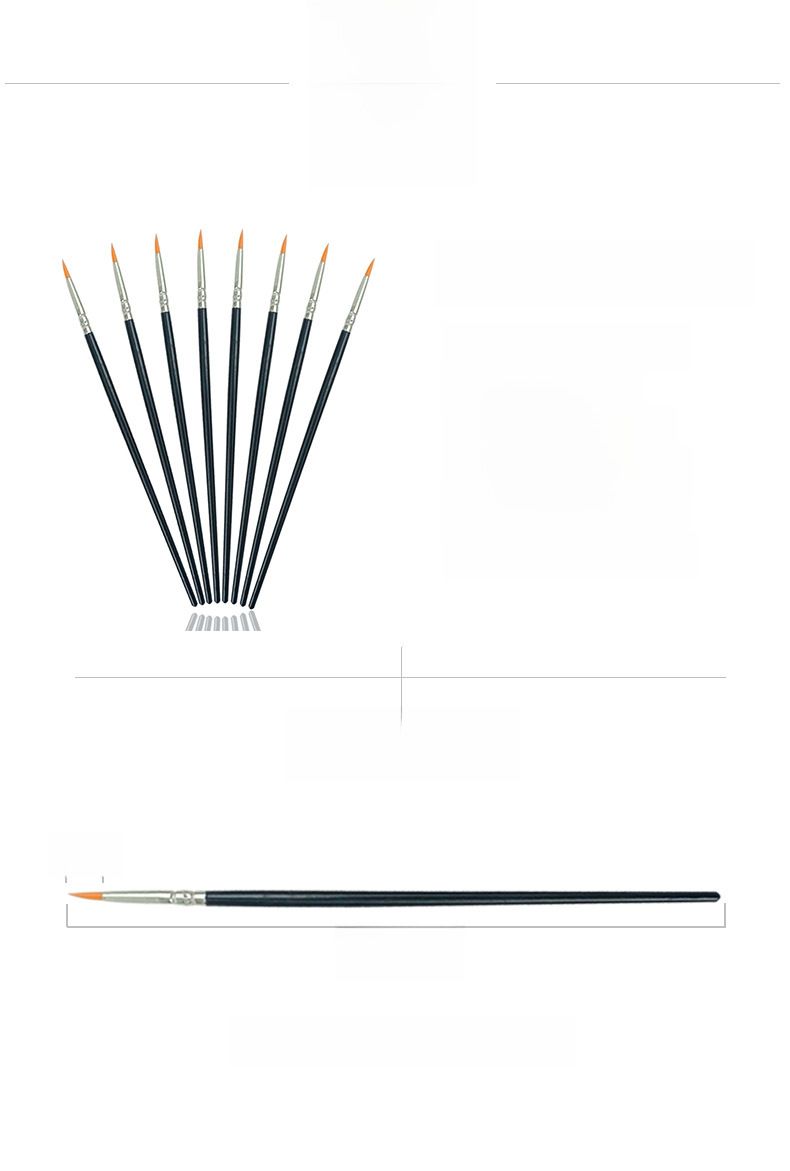 DIY children's gypsum kite painting goutwen graffiti brush stroke pen digital oil painting nail art painting brush_voghion.com