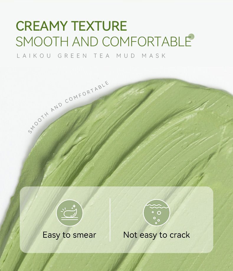 Laikou Green Tea Mud Mask 100g Cleansing Hydrating Moisturizing Mask Mud_voghion.com