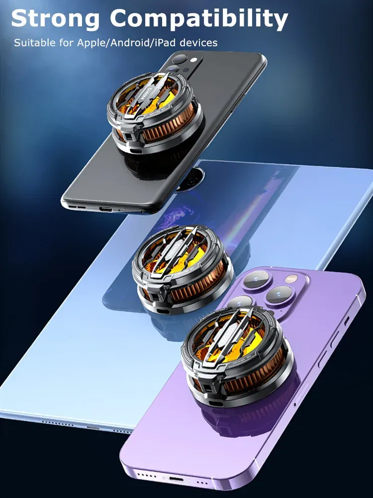 MEMO CX07 Mobile Phone Magnetic/Back-clip Semiconductor Type-C System Cooling Fan Radiator For IOS IPhone Android Cool_voghion.com