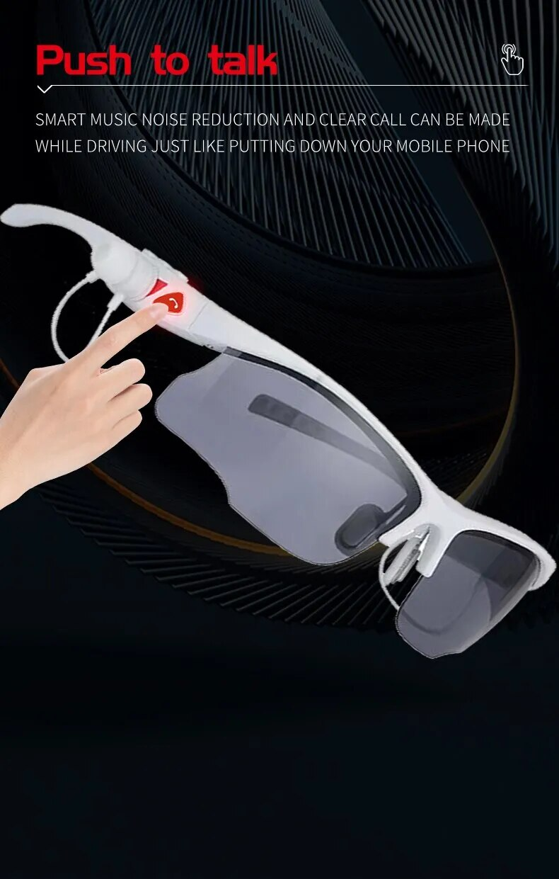 Occhiali intelligenti Cuffie Cuffie wireless Occhiali da sole Bluetooth Sport all'aria aperta Auricolari Chiamate Musica Occhiali anti-blu_voghion.com
